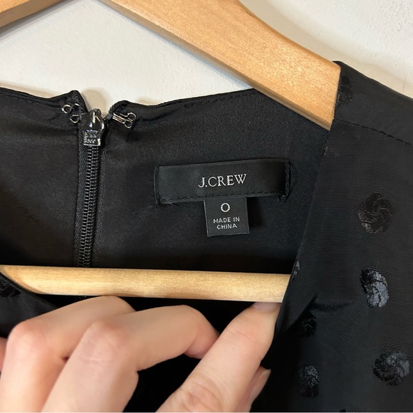 J. Crew Long Sleeve Satin Effect Mini Shift Dress in Jacquard Floral Dot - Picture 8 of 10